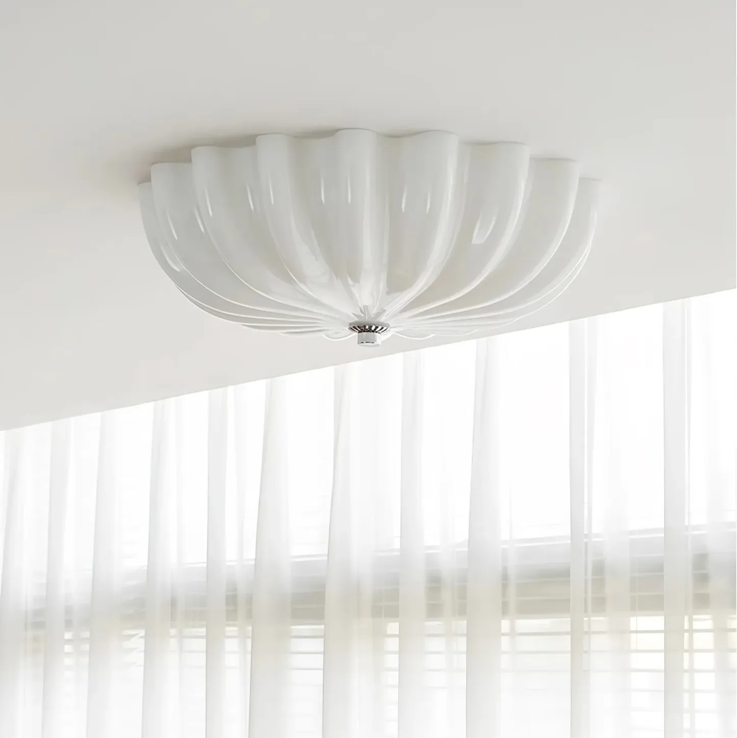 Quinn Moderno Rotondo Vetro Luce da soffitto Paralumi Camera da letto Soggiorno