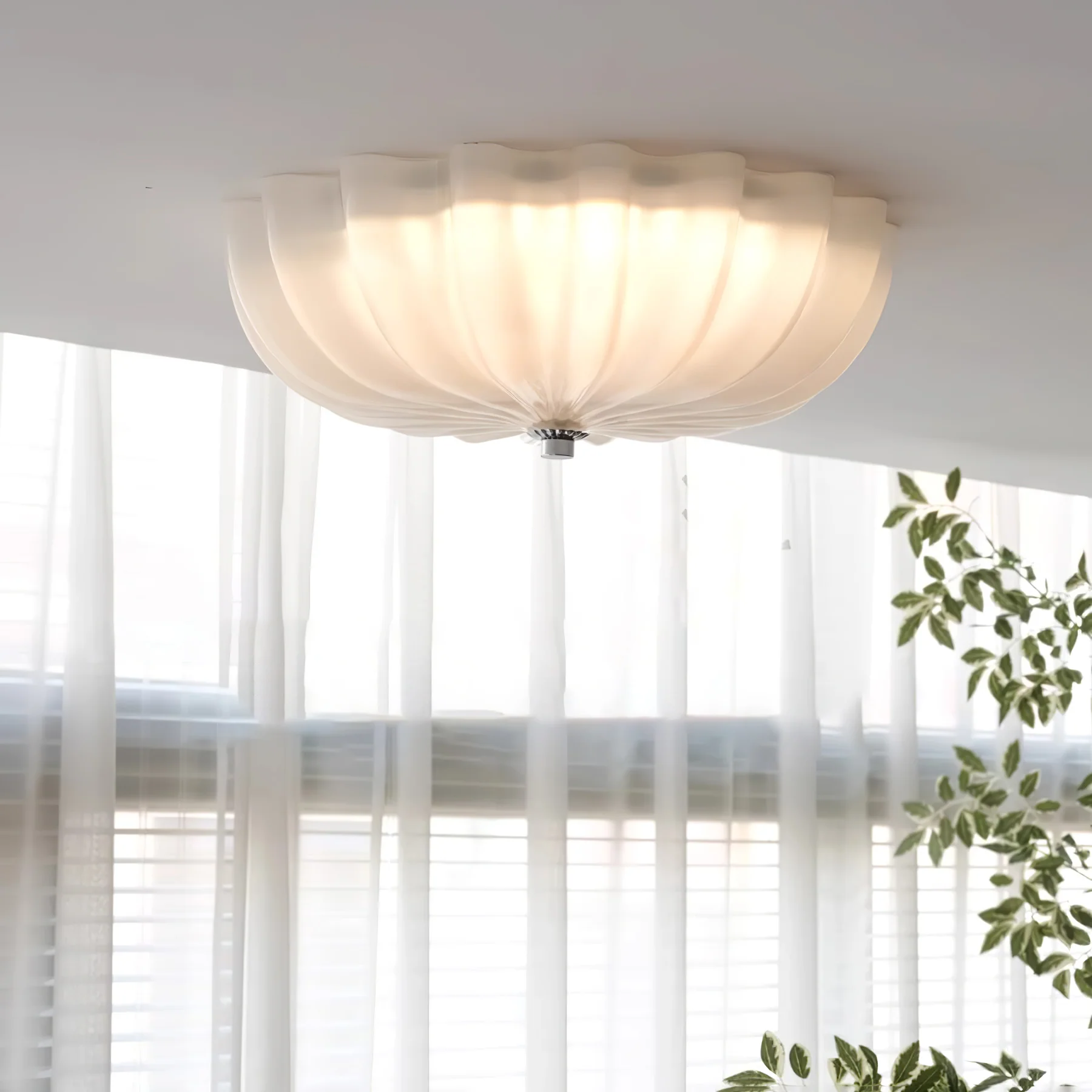 Quinn Moderno Rotondo Vetro Luce da soffitto Paralumi Camera da letto Soggiorno
