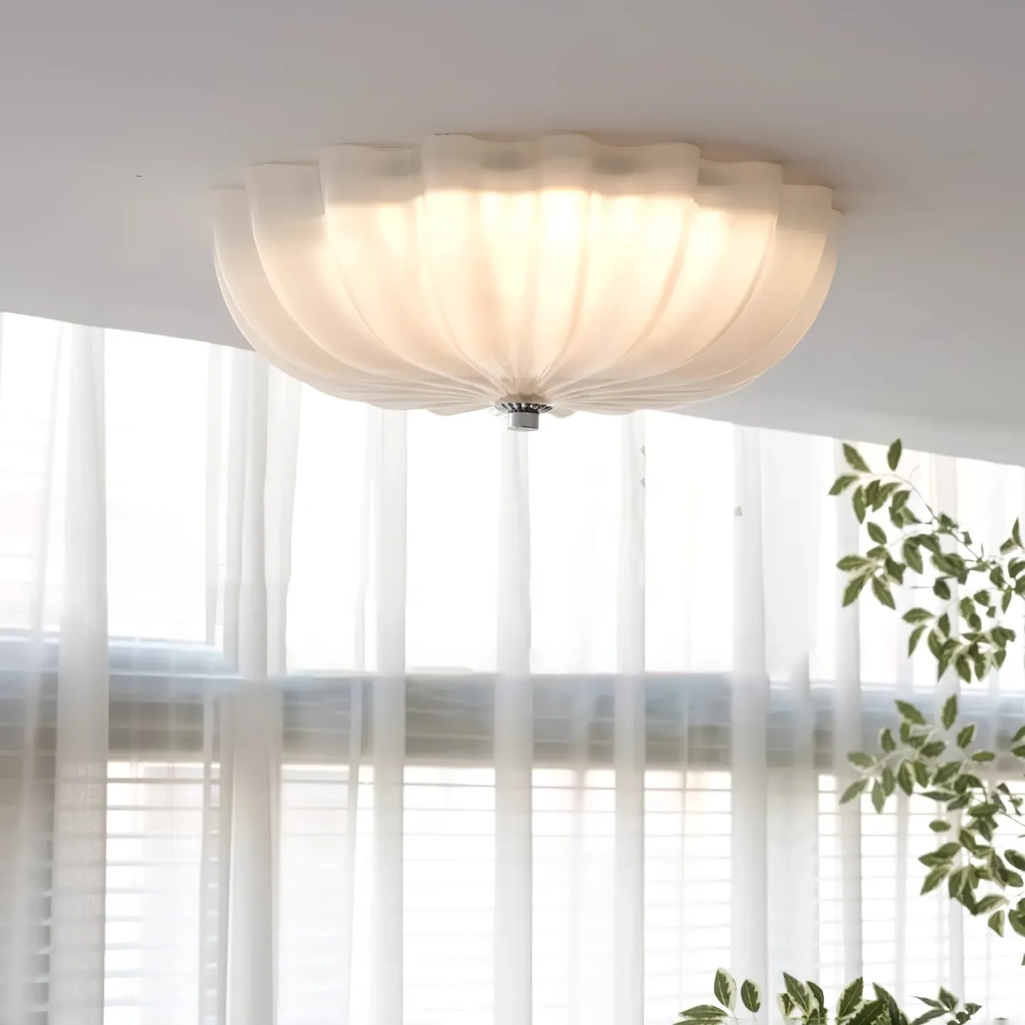 Quinn Moderno Rotondo Vetro Luce da soffitto Paralumi Camera da letto Soggiorno