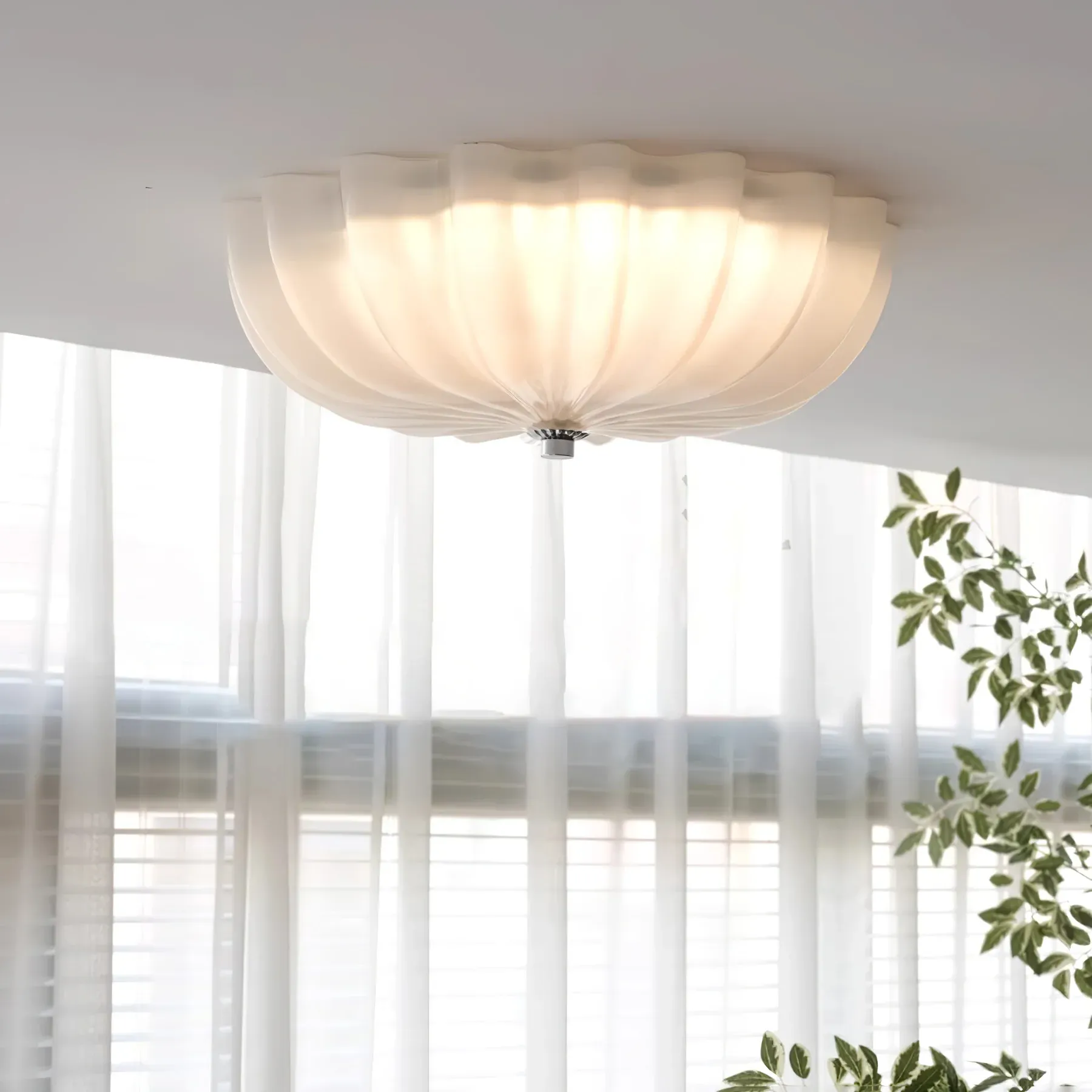 Quinn Moderno Rotondo Vetro Luce da soffitto Paralumi Camera da letto Soggiorno