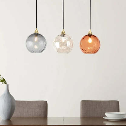 Hailie Lampada a Sospensione Vetro Colorato Palla Ripple dell'Acqua
