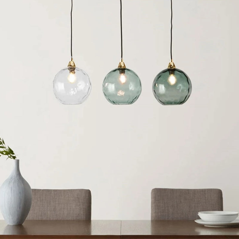Hailie Lampada a Sospensione Vetro Colorato Palla Ripple dell'Acqua