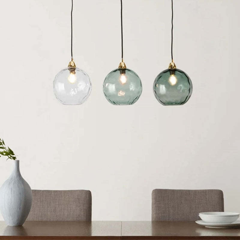 Hailie Lampada a Sospensione Vetro Colorato Palla Ripple dell'Acqua
