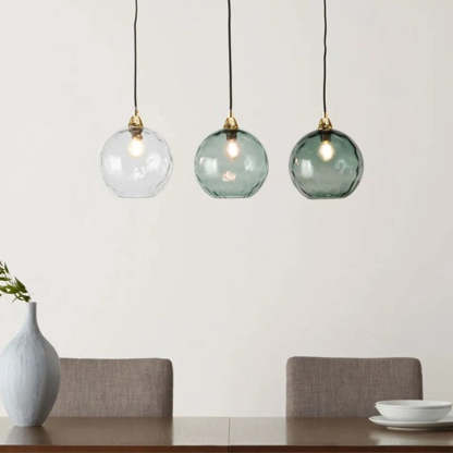 Hailie Lampada a Sospensione Vetro Colorato Palla Ripple dell'Acqua