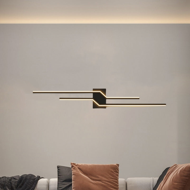 Alana Minimalista LED Lineare Interno Metallo Applique da Parete Nero/Bianco Bagno/Soggiorno/Camera da Letto