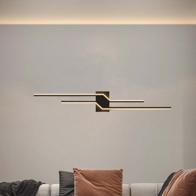 Alana Minimalista LED Lineare Interno Metallo Applique da Parete Nero/Bianco Bagno/Soggiorno/Camera da Letto