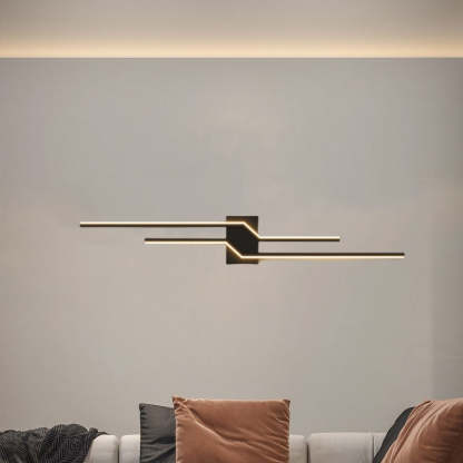 Alana Minimalista LED Lineare Interno Metallo Applique da Parete Nero/Bianco Bagno/Soggiorno/Camera da Letto