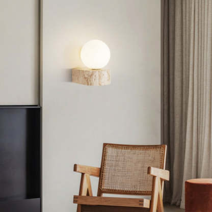 Byers Creativo Pietra Vetro Applique Bianco Camera da letto Soggiorno