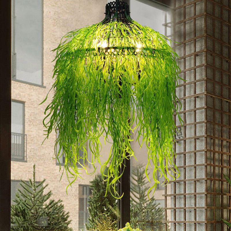 Vireo Industriale Metallo/Acrilico Lux Lampadario Verde/Viola Camera da letto/Soggiorno