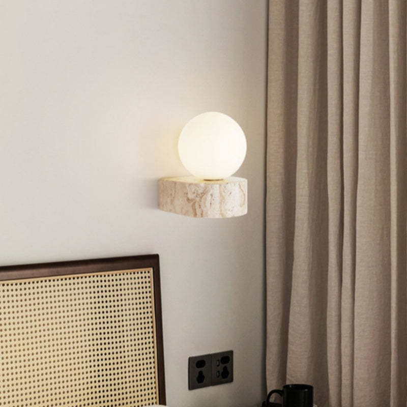 Byers Creativo Pietra Vetro Applique Bianco Camera da letto Soggiorno