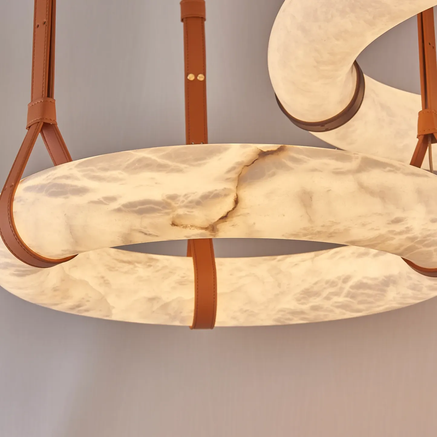 Hailie Vintage Unusual Resin Leather Pendant Light Living Dining Room