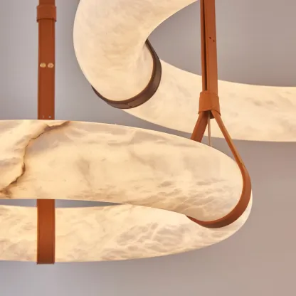 Hailie Vintage Unusual Resin Leather Pendant Light Living Dining Room