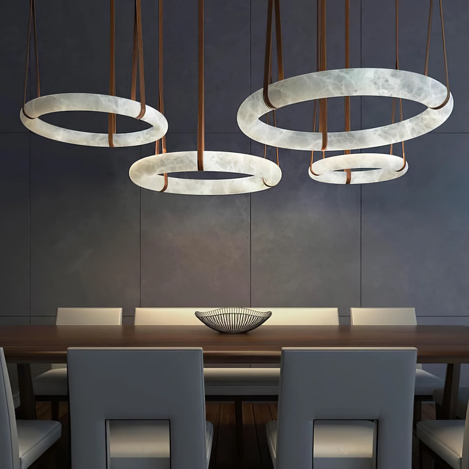 Hailie Vintage Unusual Resin Leather Pendant Light Living Dining Room