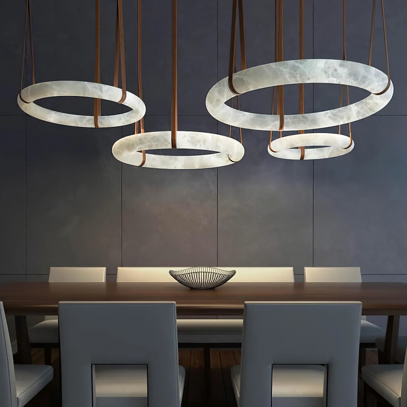 Hailie Vintage Unusual Resin Leather Pendant Light Living Dining Room