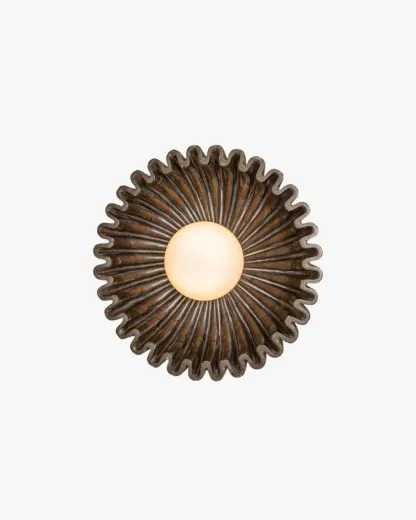 Elif Unusual Round Marble Glass Wall Lamp Indoor