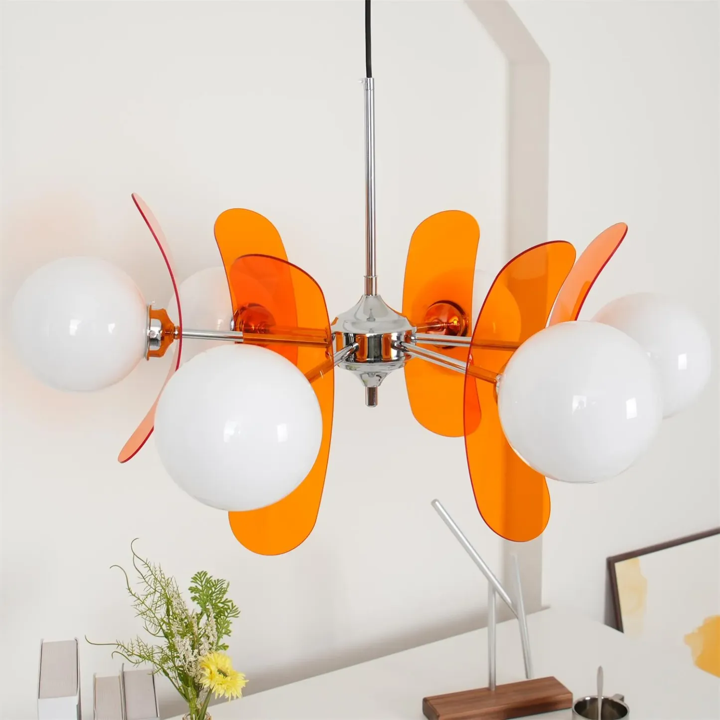 Valentina Modern Metal Glass Pendant Light Bedroom Living Room