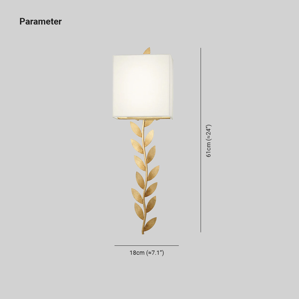 Valentina Modern Minimalism  Wall Lamp Metal Fabric Bedroom  Dining Room