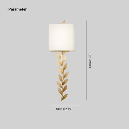 Valentina Modern Minimalism  Wall Lamp Metal Fabric Bedroom  Dining Room