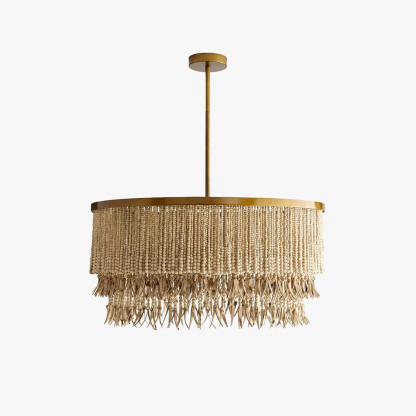 Marilyn Natural Wood Black Pendant Light Dining Room Bedroom