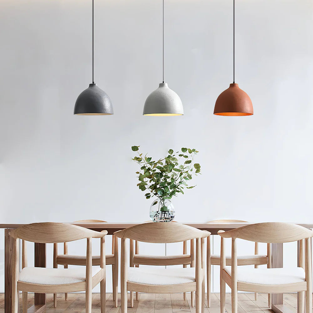 Byers Industriale Resina Sospensione Bianco Arancione Cucina