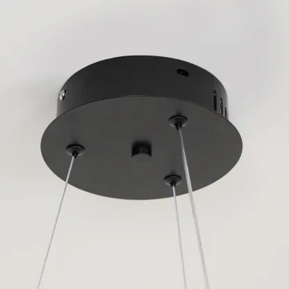 Muto Modern Round Metal Wood Chandelier Dining Living Room Bedroom