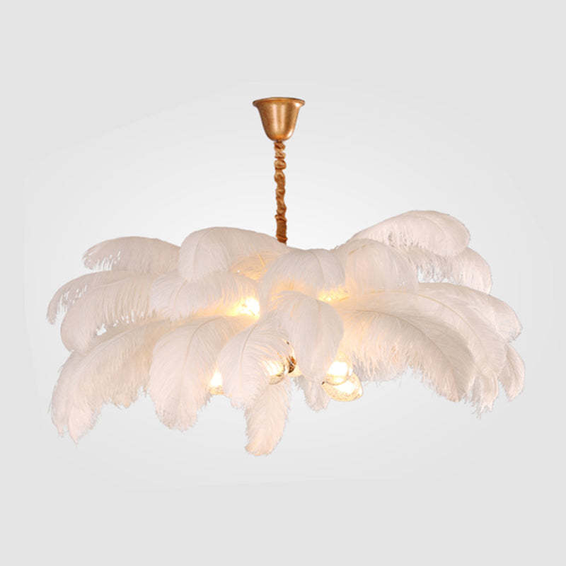 O'Moore Lampade a Sospensione Rame/Piuma Ottone Nordico Lusso