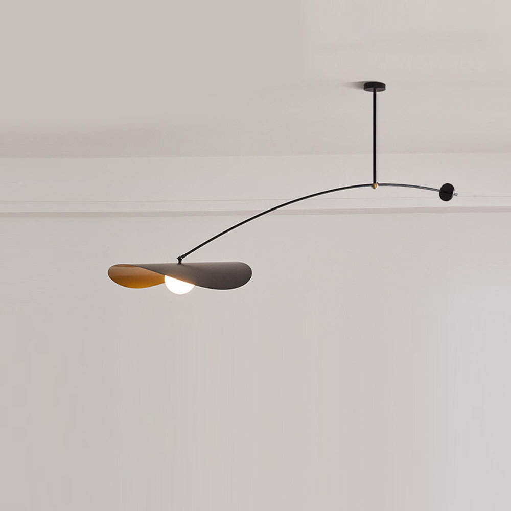 Carins Minimalista LED Lampada a Sospensione Metallo Nero/Oro Lotus Foglia Soggiorno/Camera da Letto