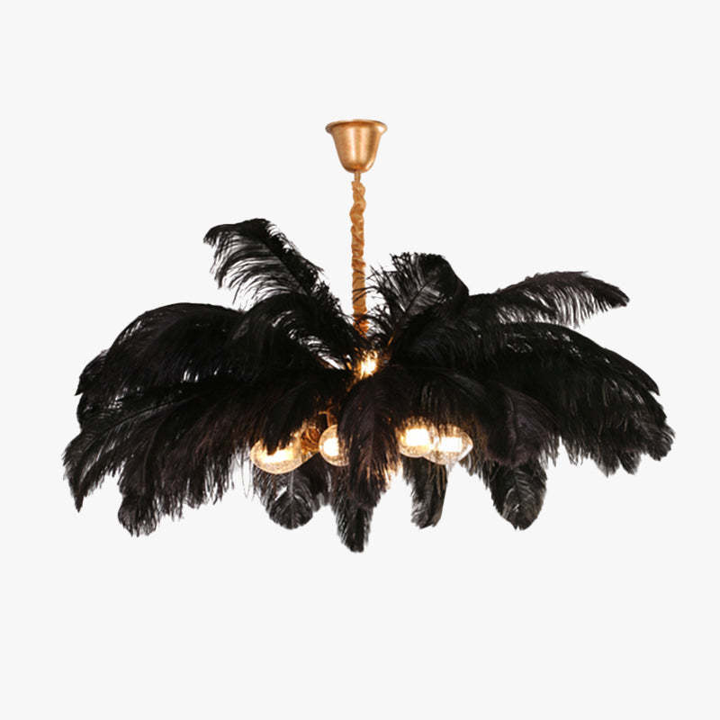 O'Moore Lampade a Sospensione Rame/Piuma Ottone Nordico Lusso