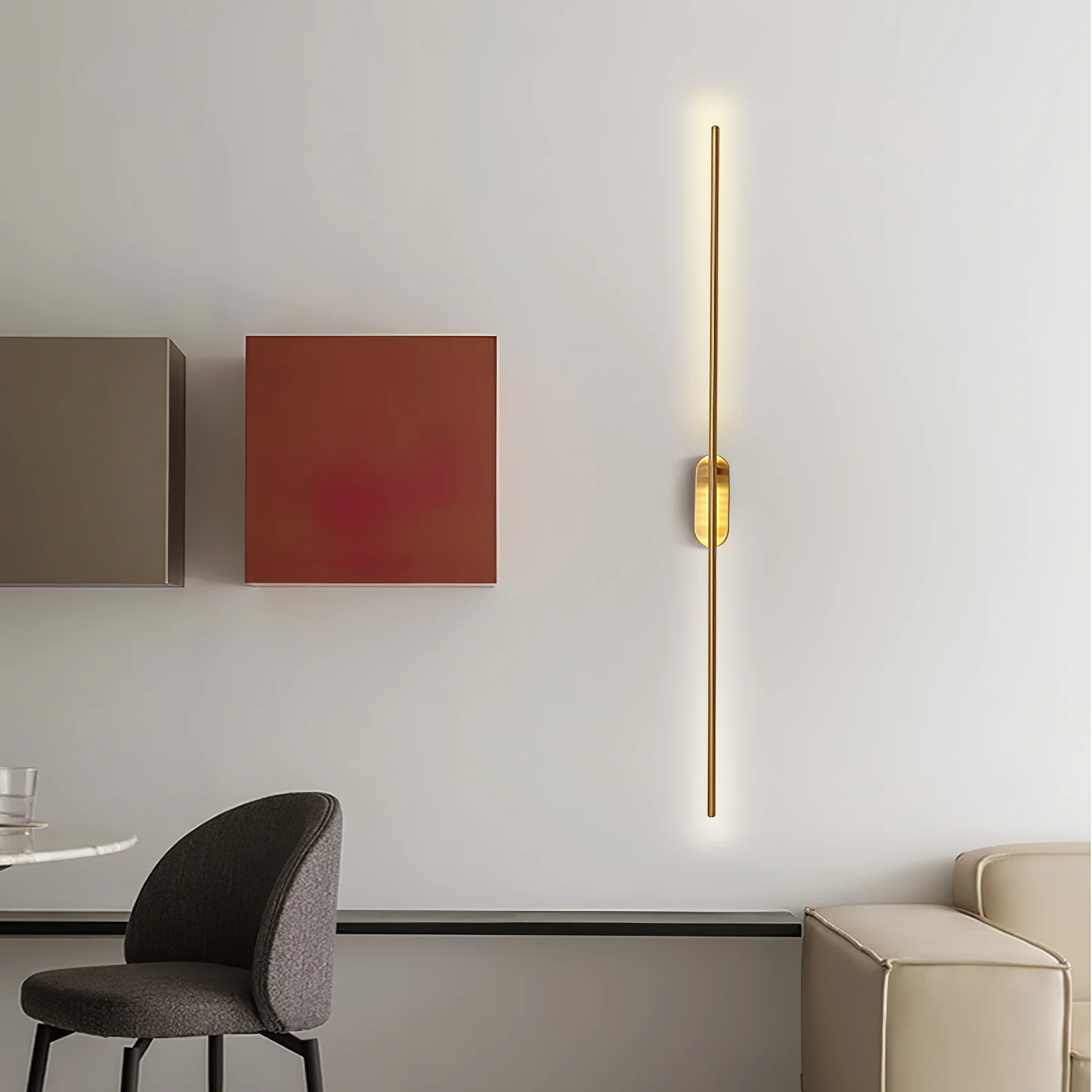 Edge Minimalismo Metallo Acrilico Lampada da Parete Camera da Letto Soggiorno