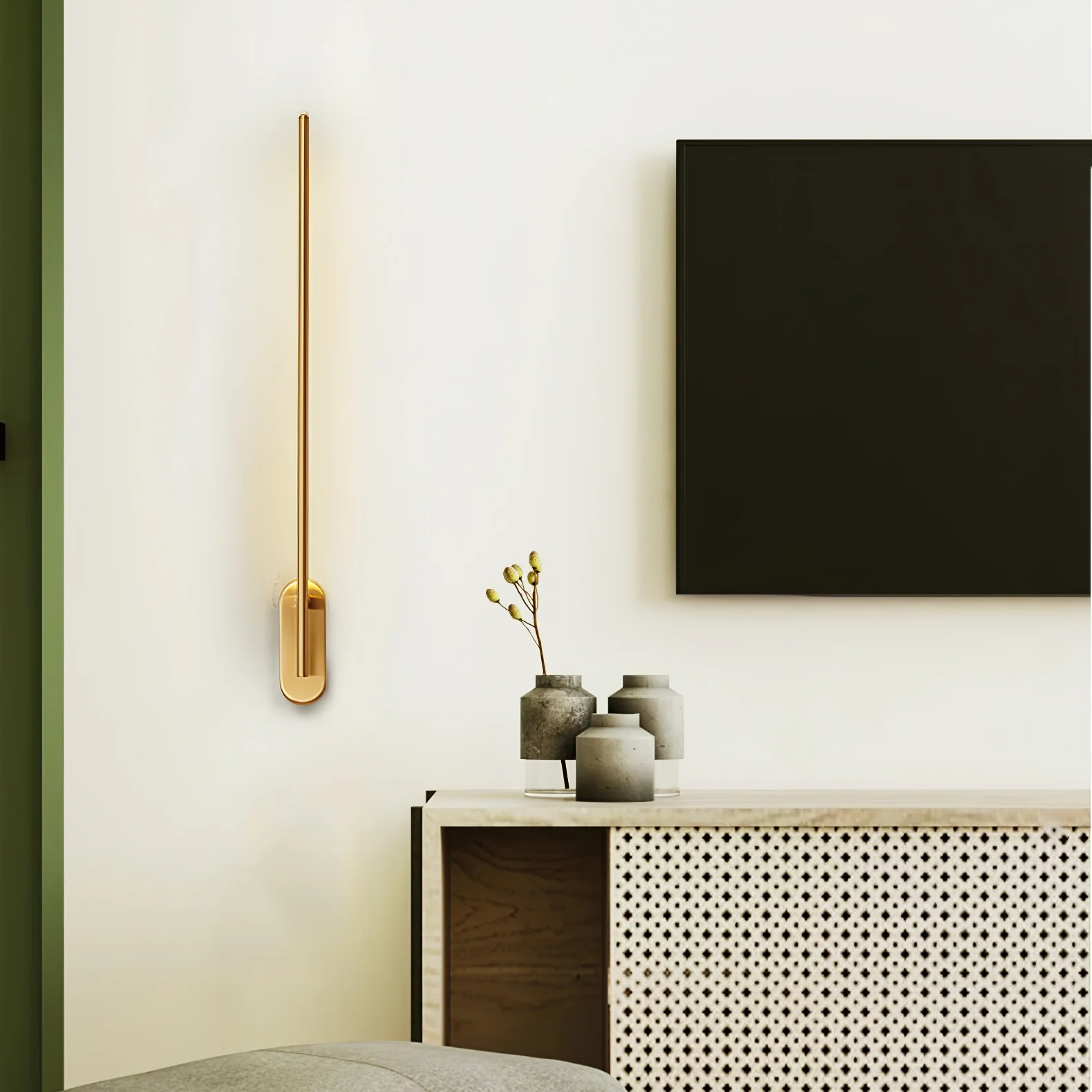 Edge Minimalismo Metallo Acrilico Lampada da Parete Camera da Letto Soggiorno