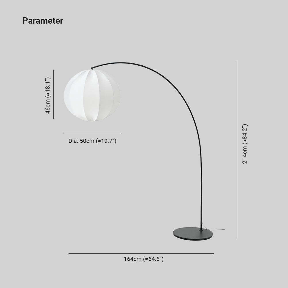 Renée Lampada a Sospensione Moderna Minimalista a Sfera in Metallo/Tessuto Bianca