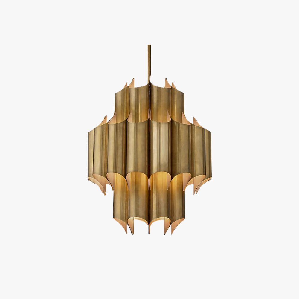 Evette Lampadario Semplice Retrò Creativo in Metallo Ottone per Camera da Letto