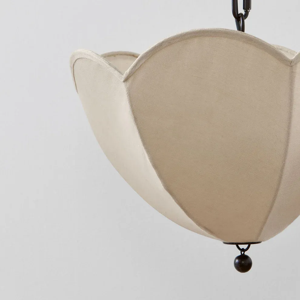 Renée Modern Flower Fabric Pendant Light Shades Bedroom Dining Room
