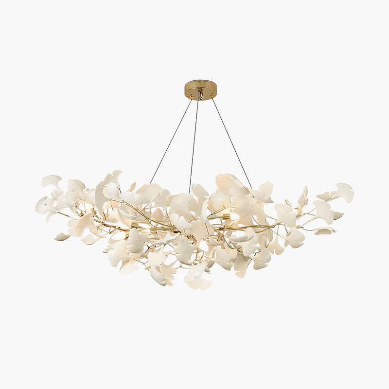 Olivia Design Bellissimo LED Lampade a Sospensione Ginkgo Biloba Oro Metallo Ceramico