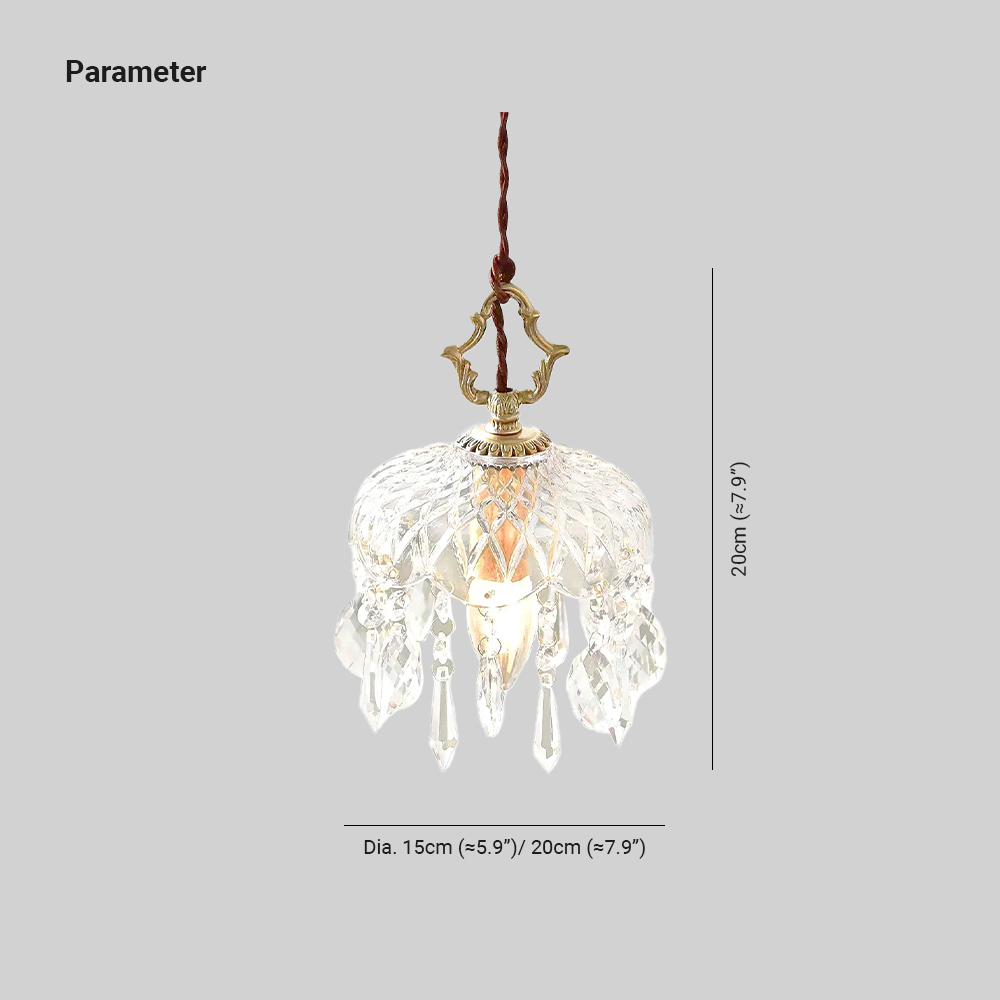 Marilyn Vintage Metallo Cristallo Vetro Lampada a sospensione Camera da letto Soggiorno