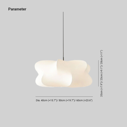 Ozawa Modern Unusual Silk Pendant Light Bedroom Dining Room