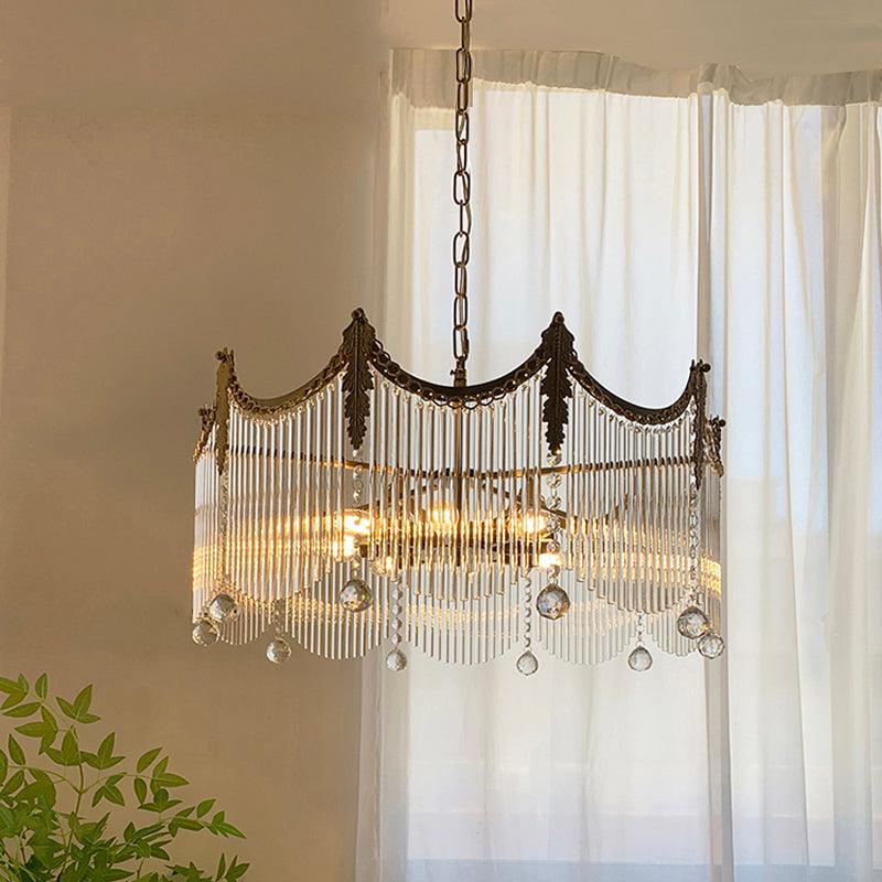 Marilyn Vintage Copper Metal Glass Pendant Light Bedroom Living Room