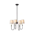 Alessio Vintage Lusso Metallo Tessuto Lux Lampadario Paralumi Soggiorno Sala da pranzo