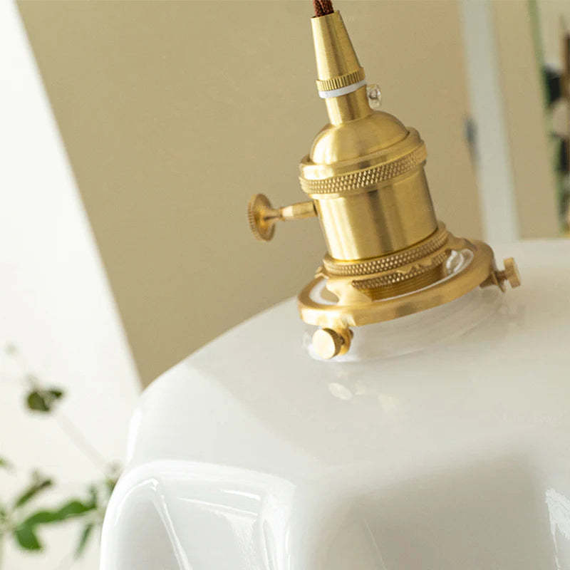 Hailie Vintage Metallo Vetro Legno Sospensione Latte Blu Verde Rosa Bianco Soggiorno