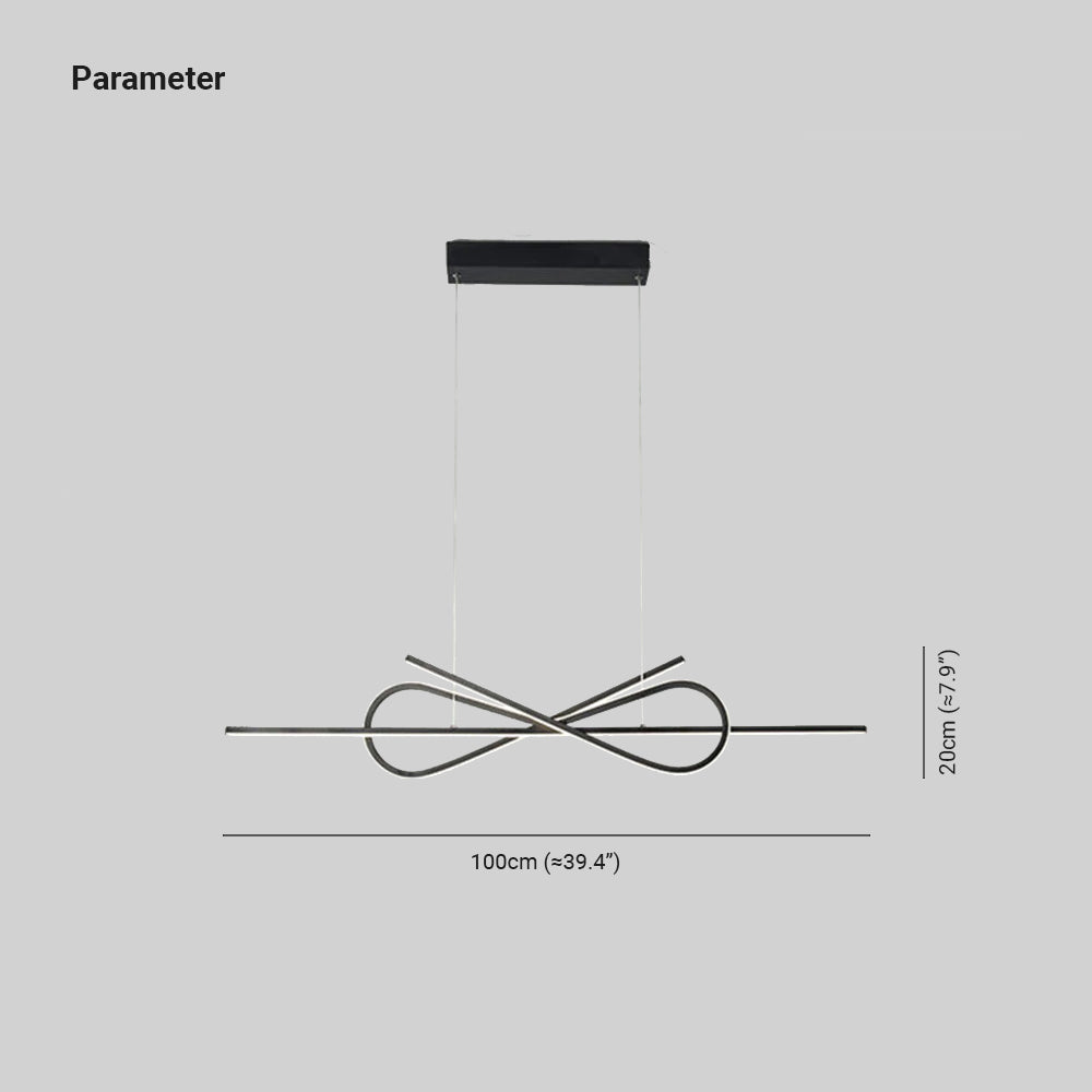 Bouvet Lampada a sospensione moderna e minimalista in metallo con papillon nordico, bianco/nero