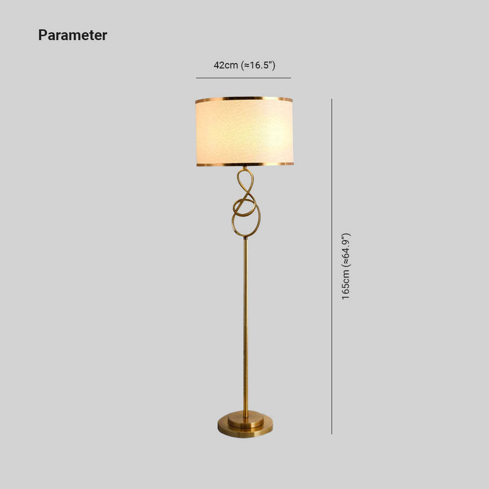 Sano Moderno LED Lampade da Terra Lusso Cilindrica Metallo/Tessuto Bianco/Rosso Soggiorno/Camera da Letto