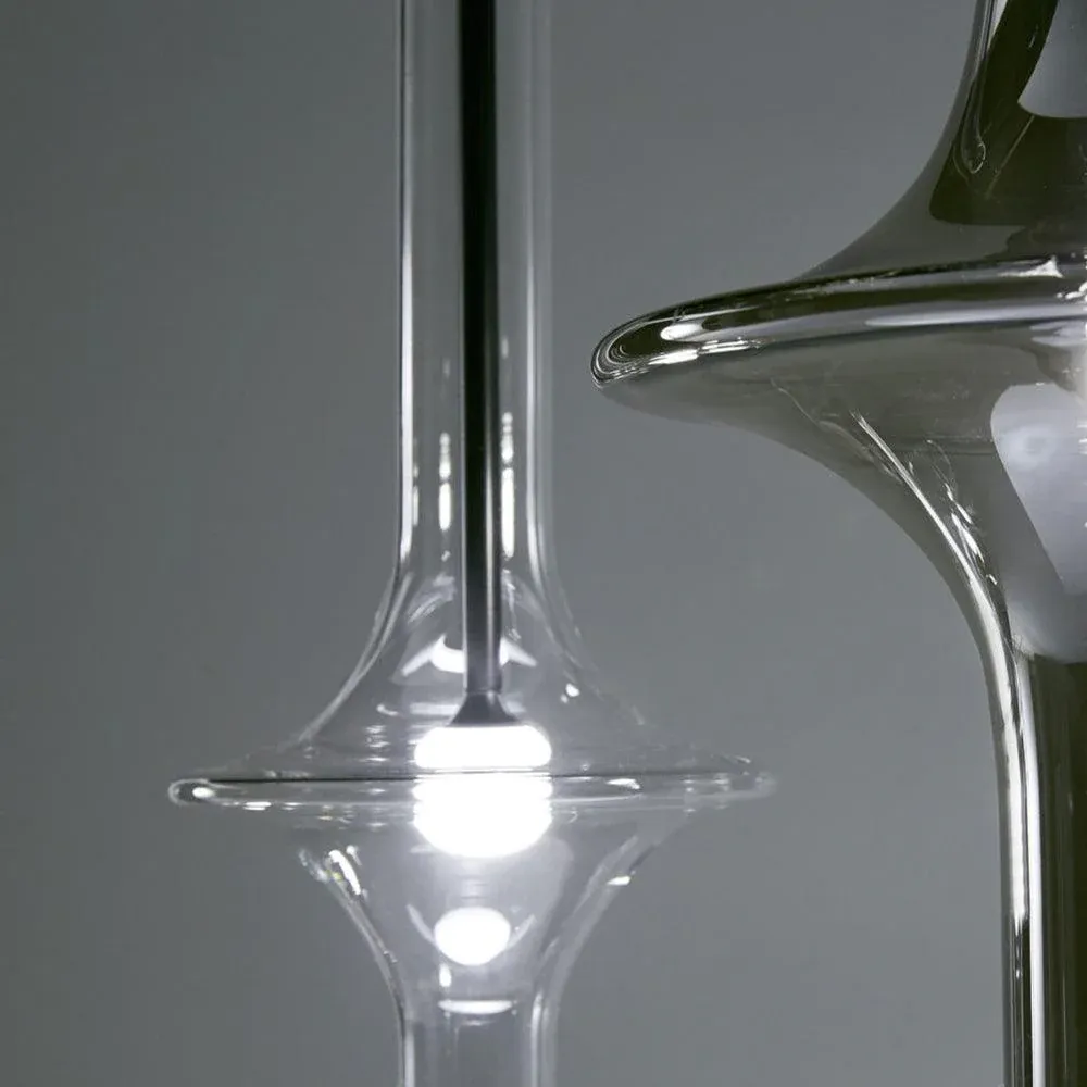Hailie Minimalism Glass  Metal Pendant Light Bedroom Living Room