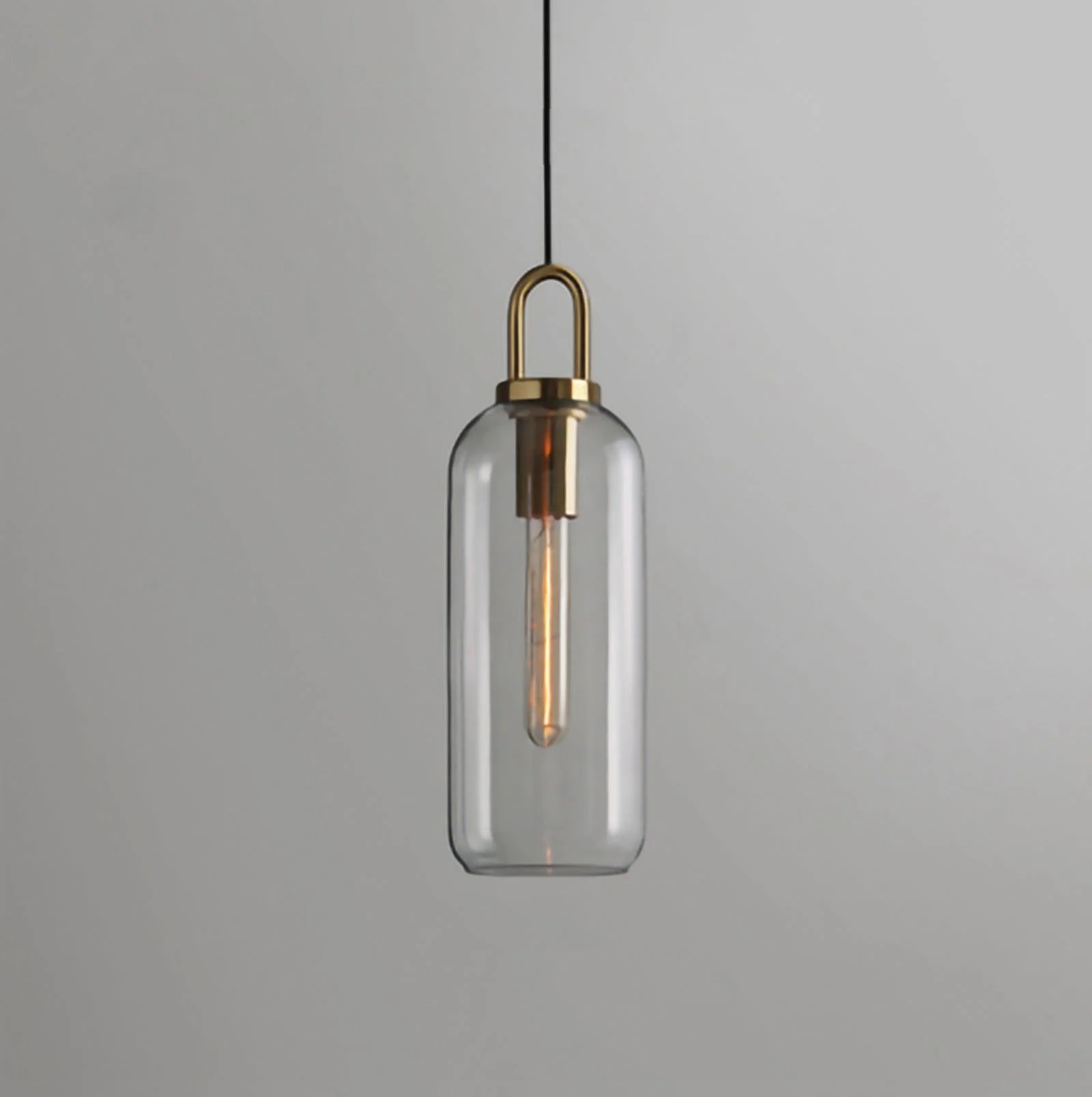 Hailie Modern Round Glass Pendant Light Bedroom Hallway Living Room