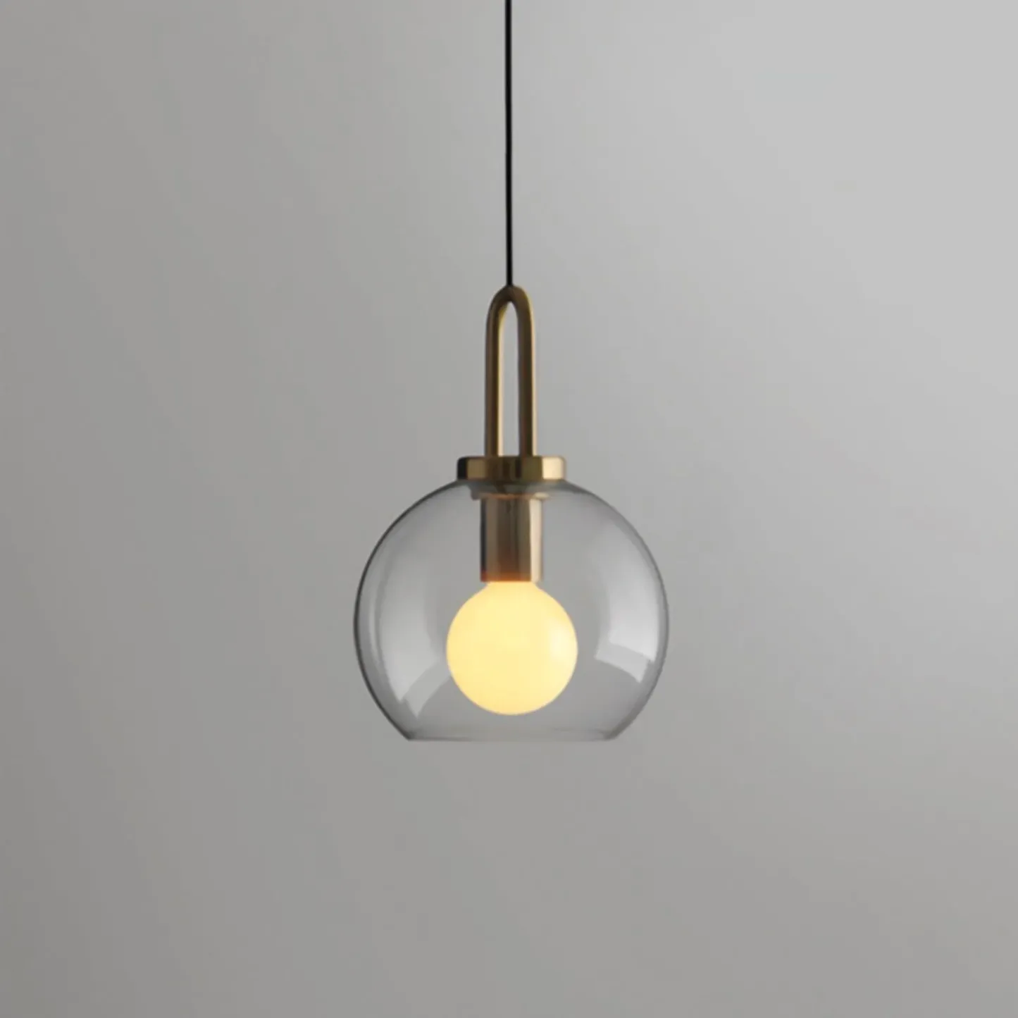Hailie Modern Round Glass Pendant Light Bedroom Hallway Living Room