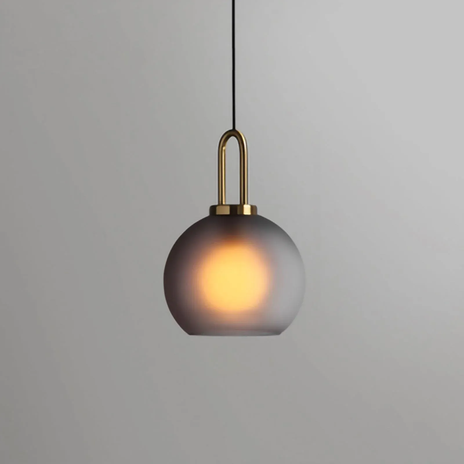 Hailie Modern Round Glass Pendant Light Bedroom Hallway Living Room