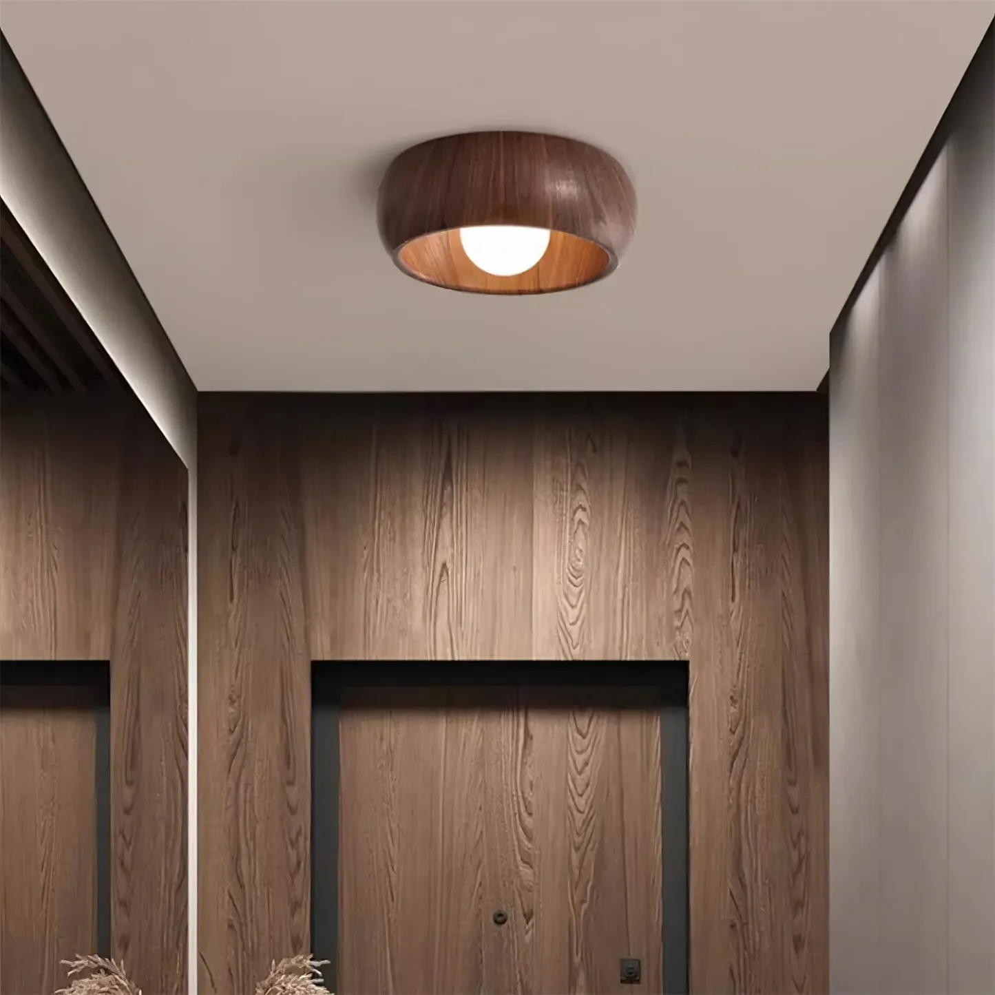 Muto Moderno Rotonda Legno Plafoniera Corridoio Camera da letto Soggiorno