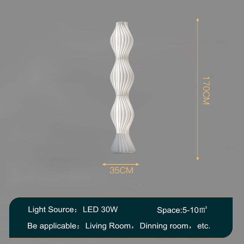 Salgado Moderno LED Lampade da Terra Artistico Acrilico Bianco Onda Soggiorno/Camera da Letto