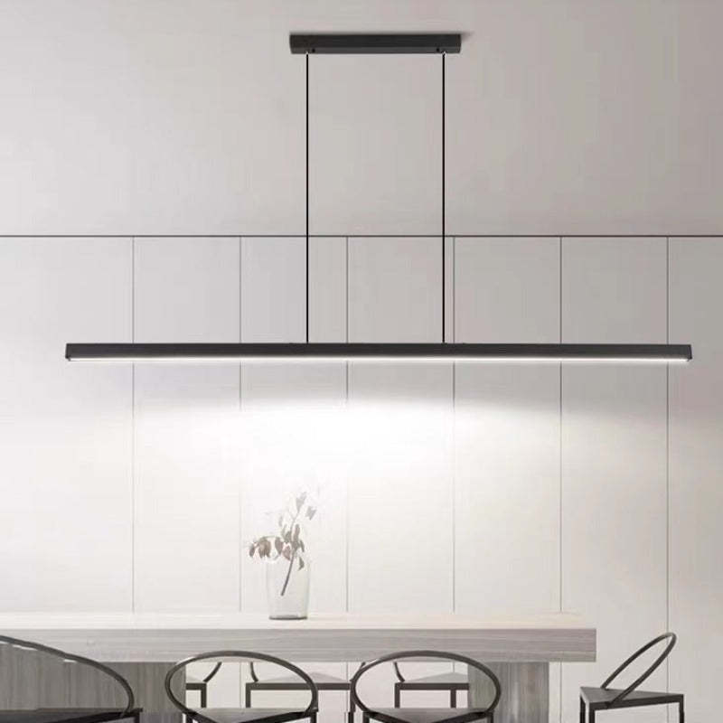 Edge Moderna LED Lampada a Sospensione Metallo Nero/Marrone Lineare