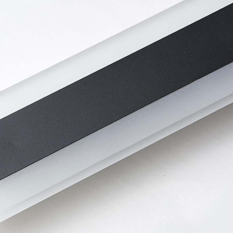Edge LED Applique da Esterni Metallo Nero Lineare Impermeabile Corridoio/Giardino