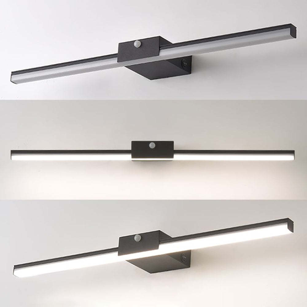 Edge Minimalista Lineare Metallo Applique Nero/Bianco Bagno